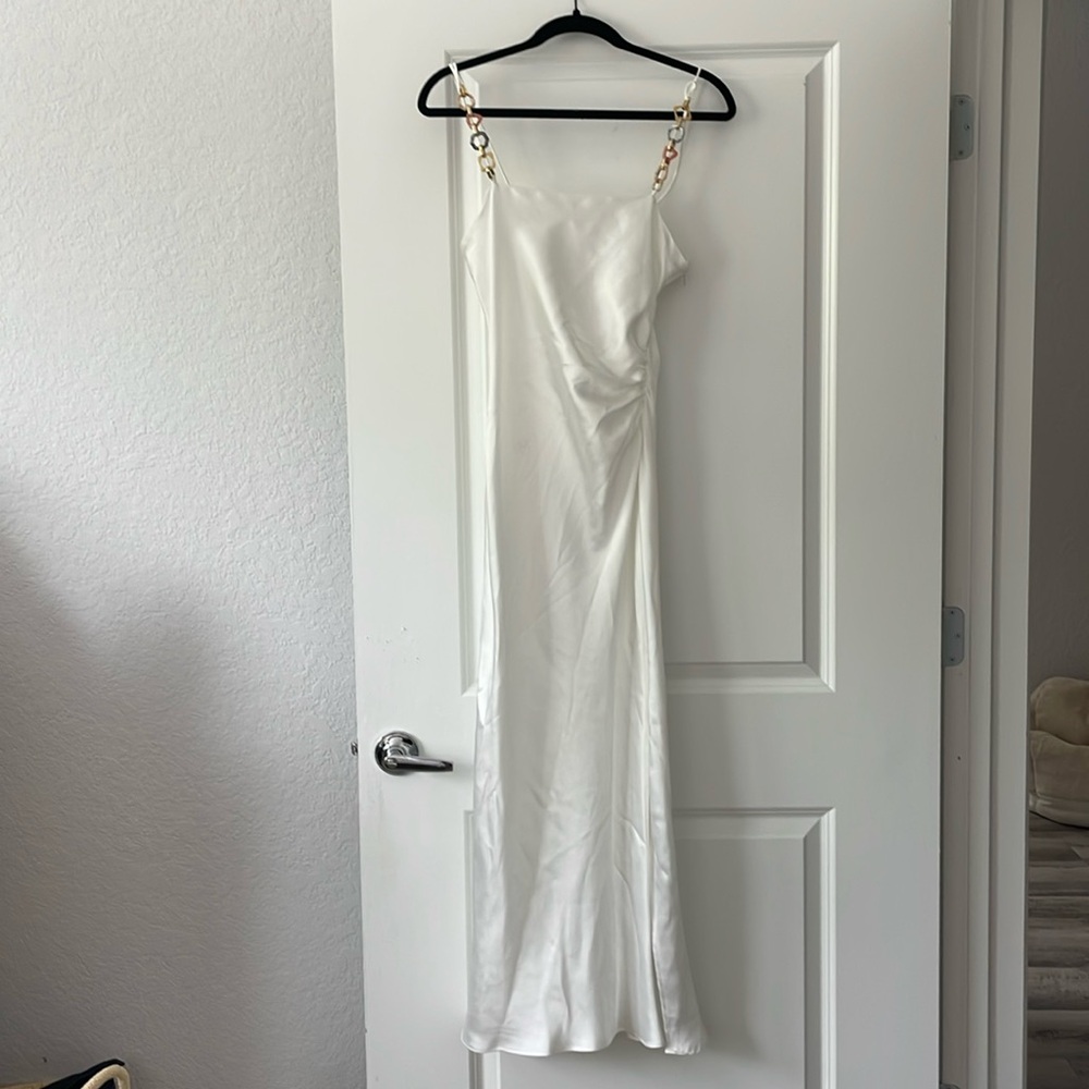 Zara white dress with strap detail